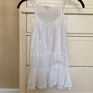 Cute white tank top with fun design